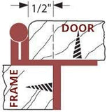DecoBasics 1/2" Overlay 3/4" Frame Partial Semi Wrap Cabinet Hinge - Matte Black Finish