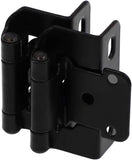 DecoBasics 1/2" Overlay 3/4" Frame Partial Semi Wrap Cabinet Hinge - Matte Black Finish