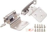 Decobasics Self Closing 3/8" INSET OFFSET Cabinet Hinges - Satin Nickel