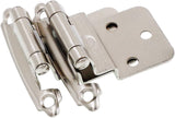 Decobasics Self Closing 3/8" INSET OFFSET Cabinet Hinges - Satin Nickel