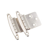 Lot of 25 Pairs (50pcs) NON Self Closing (Free Swing) 3/8" INSET Cabinet Hinges - Satin Nickel