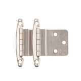Lot of 25 Pairs (50pcs) NON Self Closing (Free Swing) 3/8" INSET Cabinet Hinges - Satin Nickel