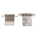 Lot of 25 Pairs (50pcs) NON Self Closing (Free Swing) 3/8" INSET Cabinet Hinges - Satin Nickel