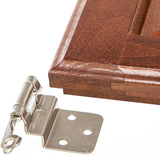 Decobasics Self Closing 3/8" INSET OFFSET Cabinet Hinges - Satin Nickel