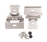 DecoBasics 1/2" Overlay, 3/4" Frame Full Wrap Self Closing Hinge, Satin Nickel, 25 Pairs (sets) pack