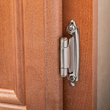 Decobasics Self Closing 3/8" INSET OFFSET Cabinet Hinges - Satin Nickel