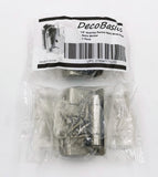 DecoBasics 1/2" Overlay, 3/4" Frame Semi/ Half Wrap Self Closing Hinge, Satin Nickel, 25 Pairs (sets) pack