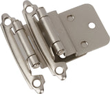 Decobasics Self Closing 3/8" INSET OFFSET Cabinet Hinges - Satin Nickel