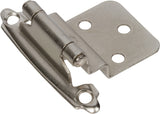 Decobasics Self Closing 3/8" INSET OFFSET Cabinet Hinges - Satin Nickel
