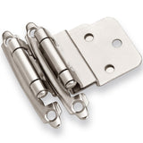 3/8" Inset Cabinet Hinge -Brushed Nickel — 20 Pcs