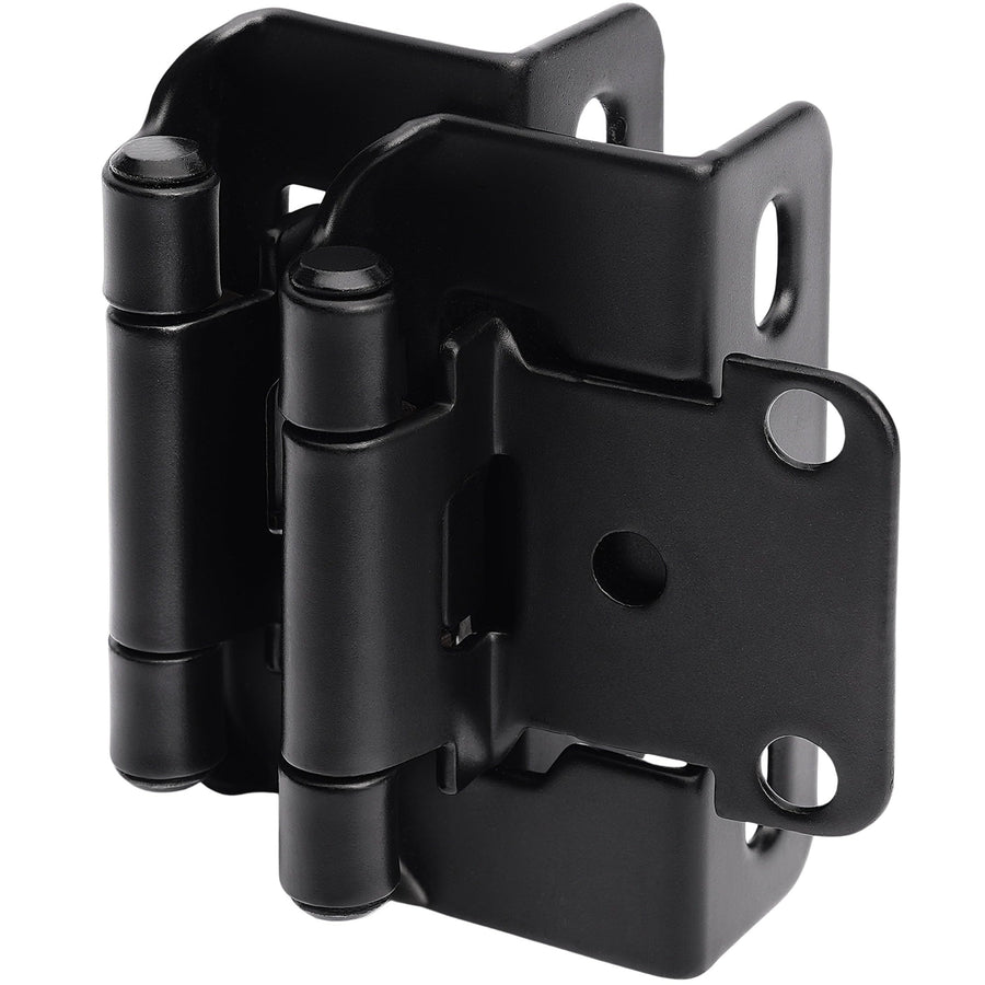 1/2" Overlay Partial Wrap Cabinet Hinge -Black