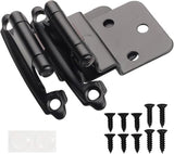 3/8" Inset Cabinet Hinge -Matte Black — 50 Pcs