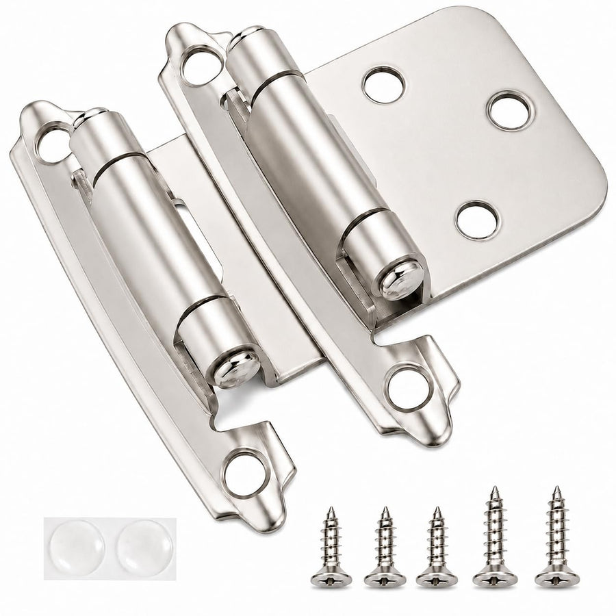 1/2" Overlay Cabinet Hinge -Brushed Nickel