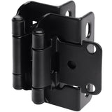 1/2" Overlay Partial Wrap Cabinet Hinge -Black — 20 Pcs