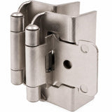 1/2" Overlay FULL Wrap Cabinet Hinge -Brushed Nickel — 60 Pcs
