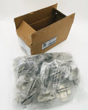 DecoBasics 1/2" Overlay, 3/4" Frame Semi/ Half Wrap Self Closing Hinge, Satin Nickel, 25 Pairs (sets) pack